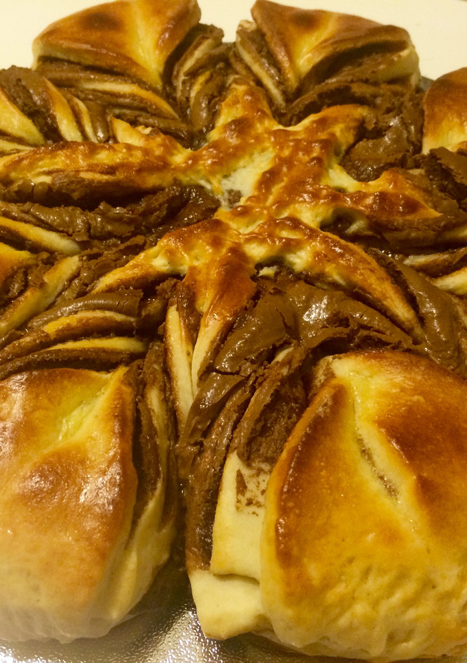 Una foto de Flor de brioche con nutella