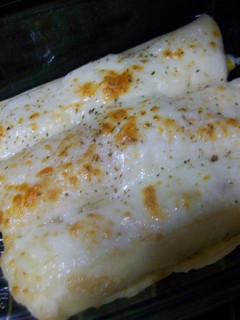 Una foto de Crepes rellenos de arroz