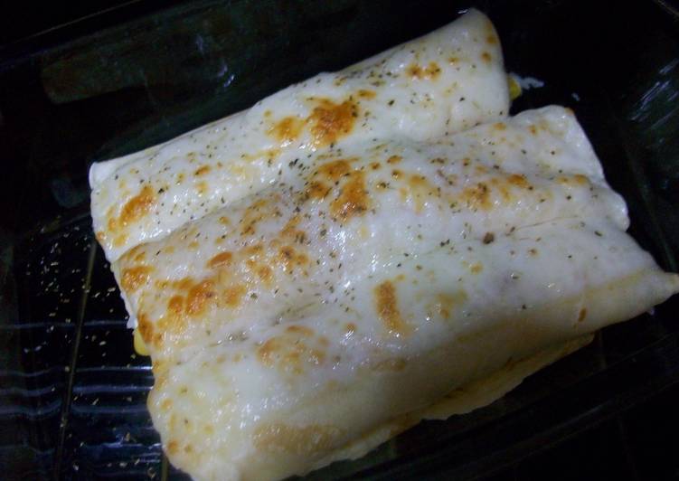 Crepes rellenos de arroz