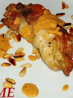 Una foto de Rollitos rellenos de pollo a las finas hierbas