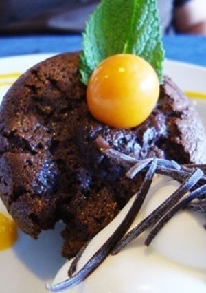 Una foto de Volcanes de chocolate