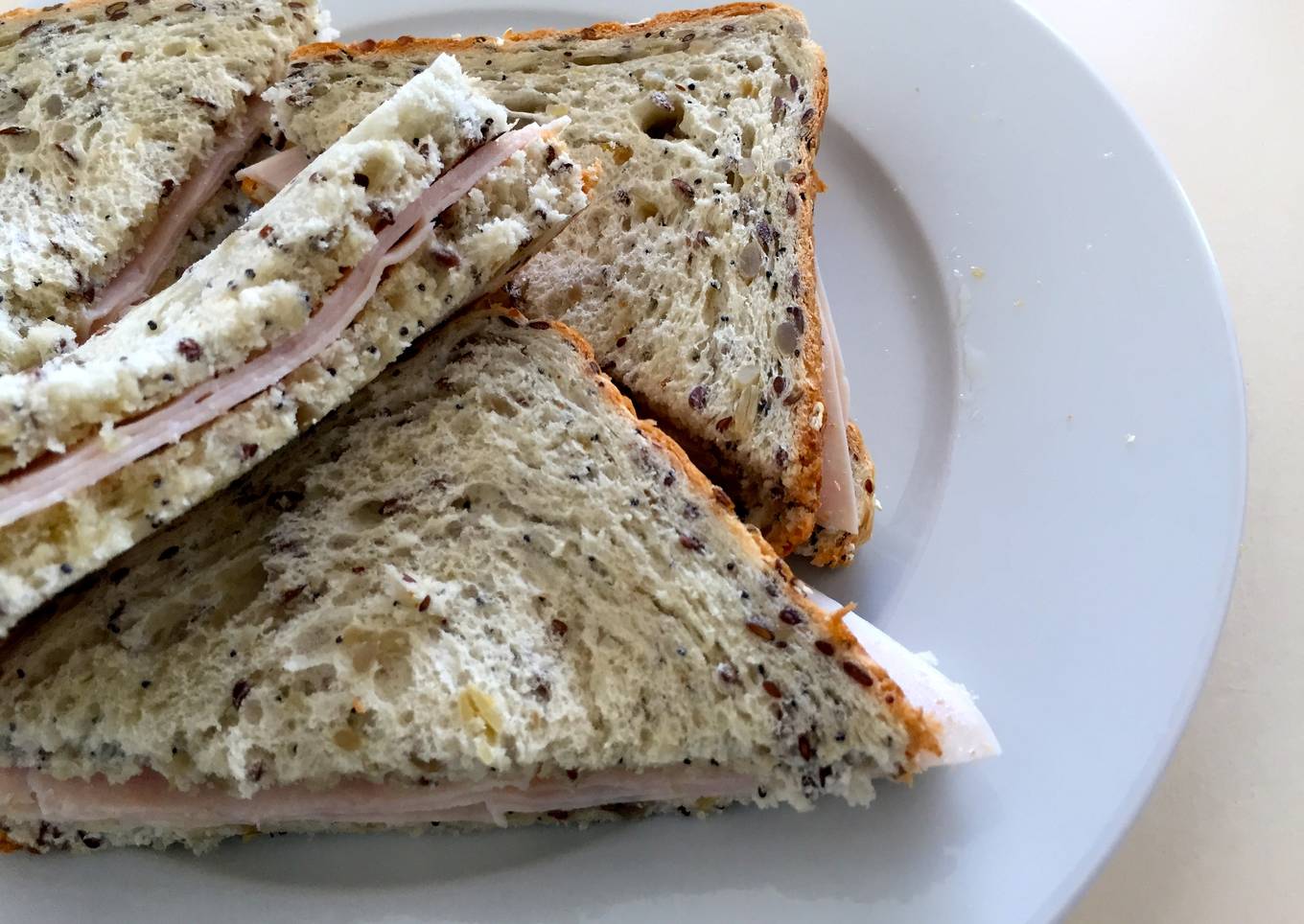 Sandwich de pipas de calabaza y pavo