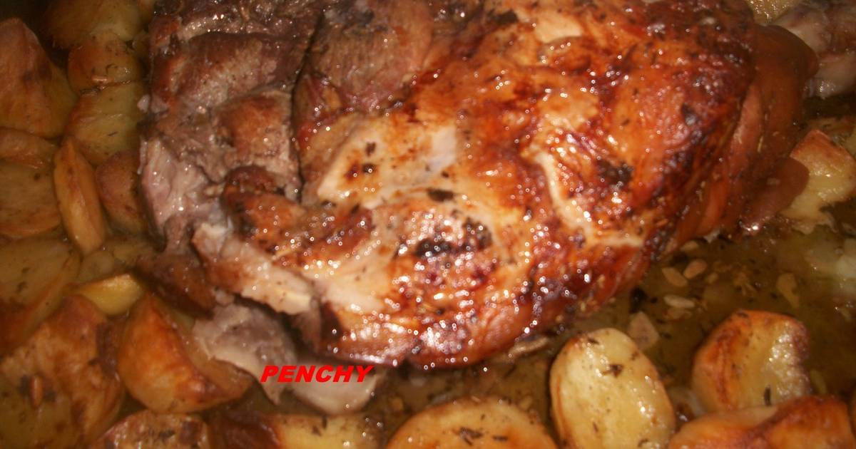 Paletilla de cerdo al horno deshuesada y en adobo Receta de penchi briones  garcia- Cookpad