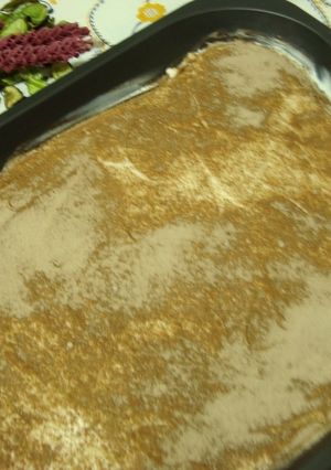 Una foto de Tiramisú con queso philadelphia