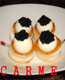 Mini Vol au Vent de huevos de cordorniz y caviar