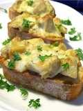Pintxos de alcachofa marinada a la menta horneados con mozzarella