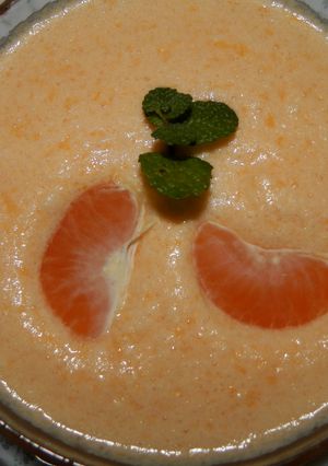 Una foto de Mousse de mandarinas