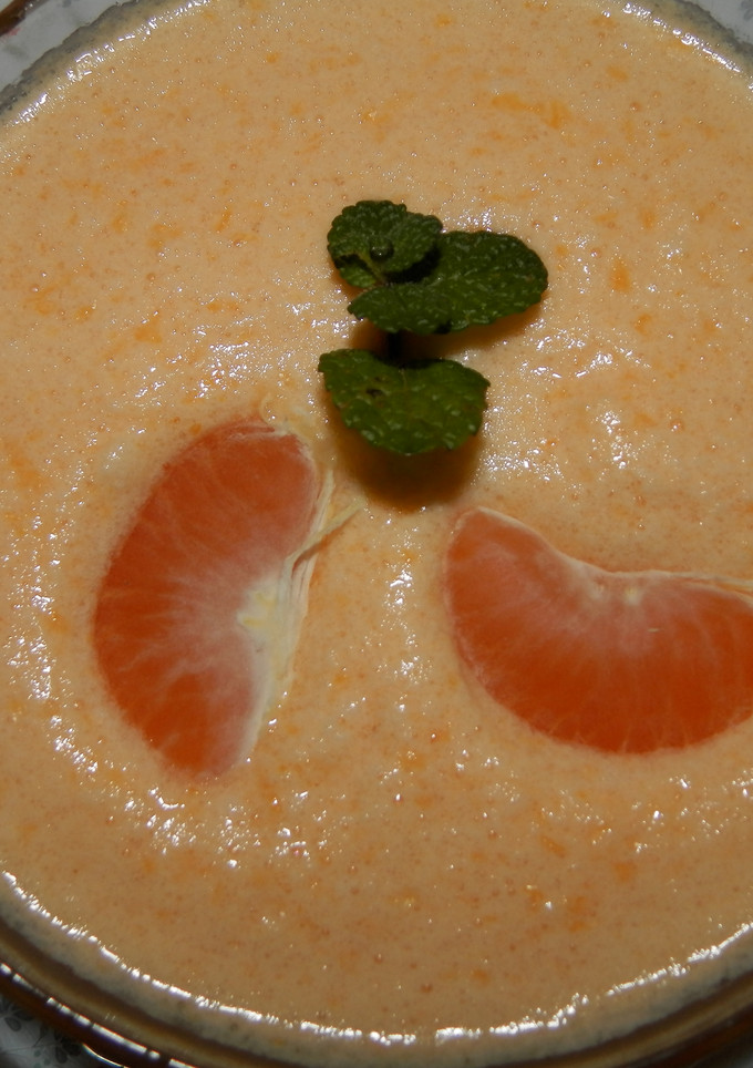 Una foto de Mousse de mandarinas