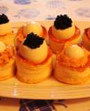 Mini vol au Vent de atún en salsa rosa