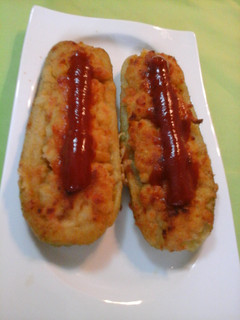 Una foto de Calabacines rellenos de cangrejo
