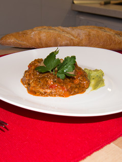Una foto de Carne mechada en salsa