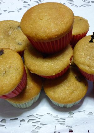 Una foto de Cupcakes de mantecol con corazón de chocolate