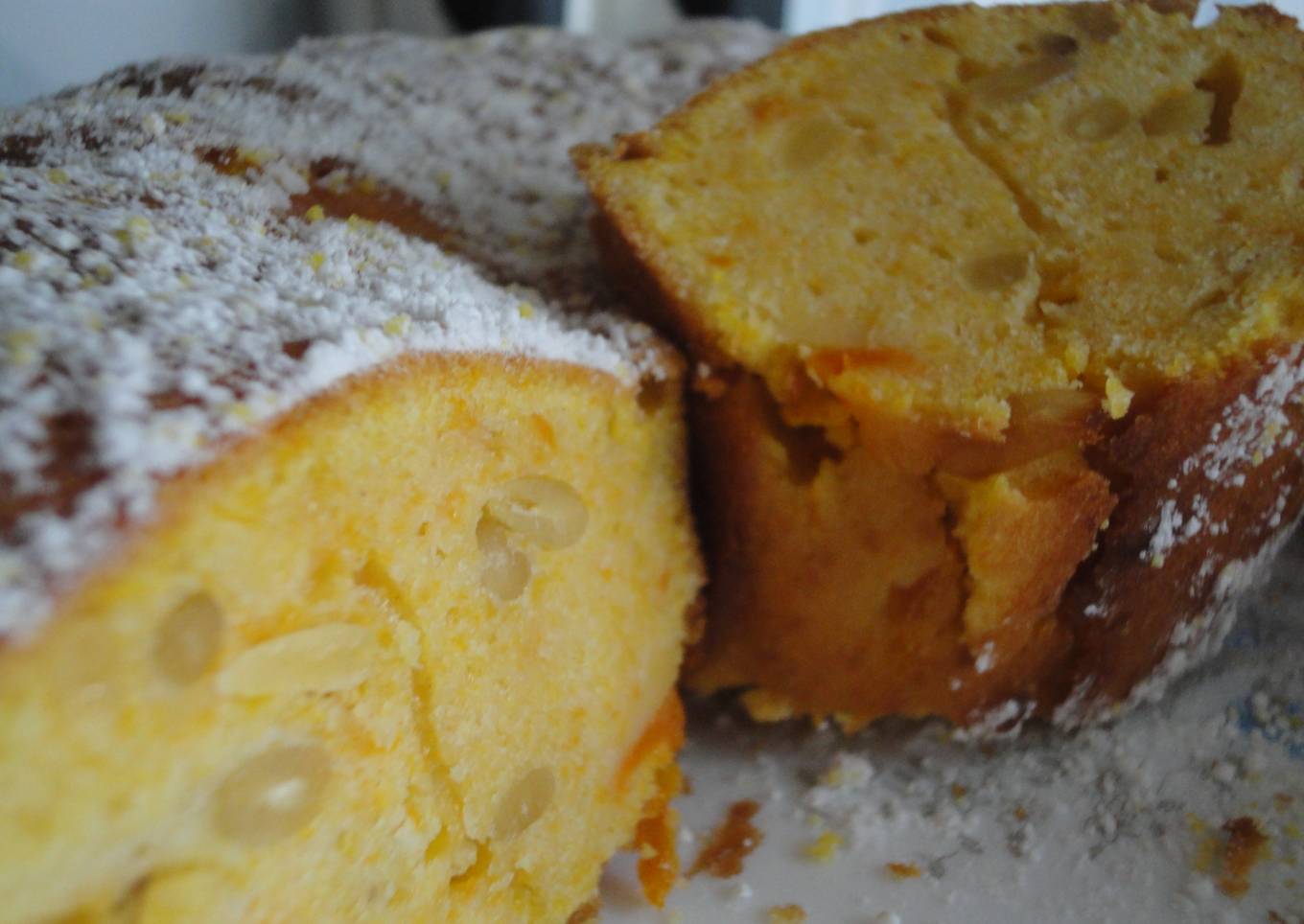Corona de calabaza y piñones casera