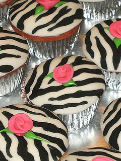 Una foto de Cupcakes de cebra