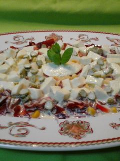 Una foto de Ensalada lombardina con mozzarrela 