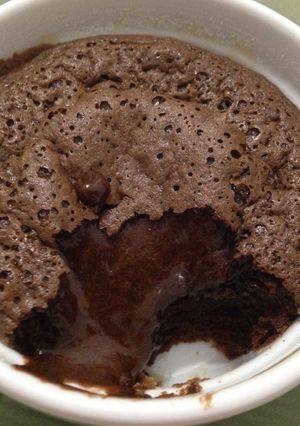 Una foto de Volcán de chocolate semiamargo