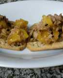 Ensalada de atún, mango y sésamo