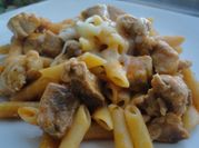 Una foto de macarrones estofados