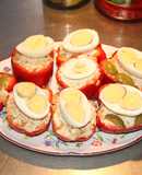 Pimientos tricolor rellenos