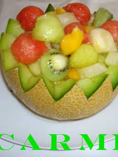 Una foto de Melón relleno al cava