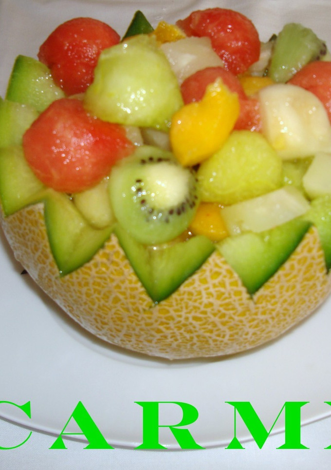 Una foto de Melón relleno al cava