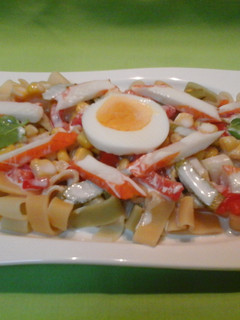 Una foto de Ensalada de pasta al roquefort