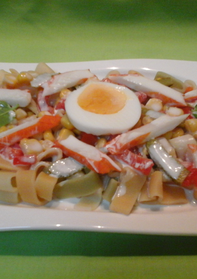 Una foto de Ensalada de pasta al roquefort 