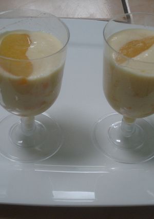 Una foto de Mousse de melocotón