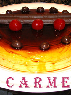 Una foto de Flan de crema catalana