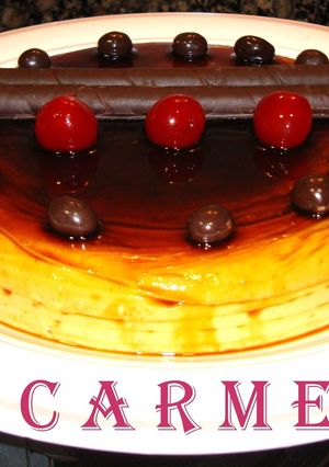 Una foto de Flan de crema catalana