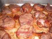 Una foto de entrecot asado