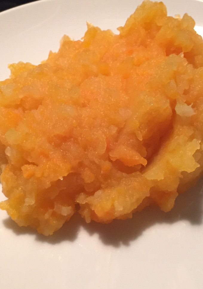 Una foto de Puré de patata con calabaza