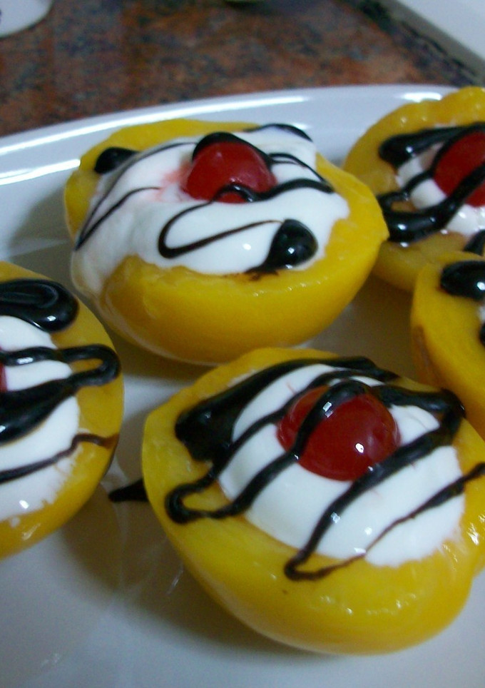 Una foto de Melocotones rellenos