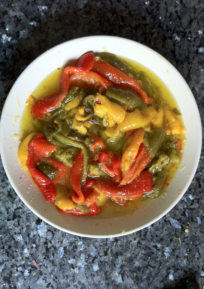 Una foto de Asado de pimientos tricolor