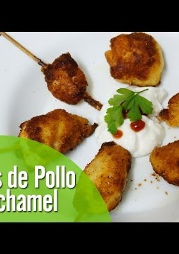 Una foto de Pinchos de pollo a la bechamel