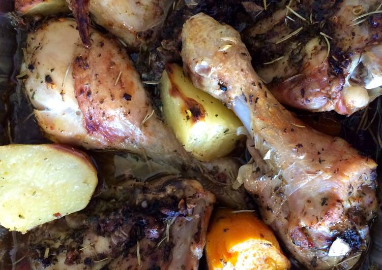 Presas de pollo al horno