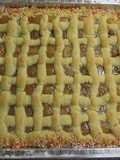 Pasta frola con crema de duraznos