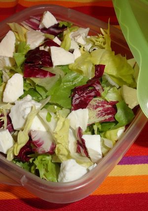 Una foto de Ensalada de queso fresco (dieta)