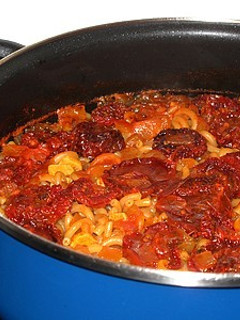 Una foto de Pasta ai pomodori secchi