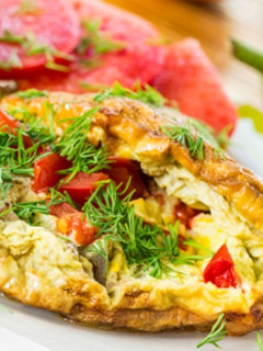 Una foto de Tortilla de berenjenas