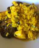 Arroz meloso con pollo y guíscanos