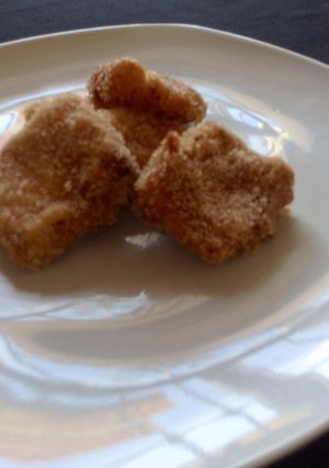 Una foto de Leche frita con maicena