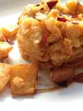 Berza con patatas cuadradas y pimentón