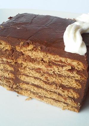 Una foto de Tarta de chocolate con galletas