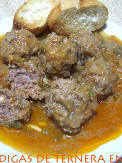 Una foto de Albóndigas de ternera en salsa