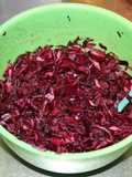 Repollo violeta en ensalada