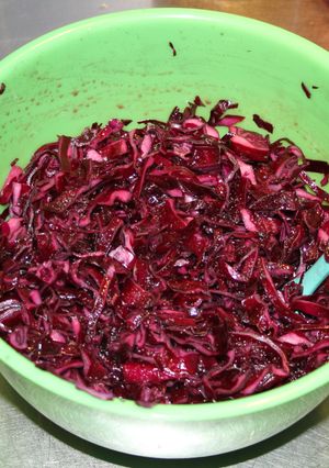 Una foto de Repollo violeta en ensalada