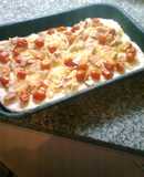 Pizza cherry y panceta
