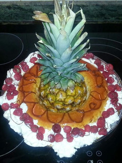 Una foto de Bavarois de piña