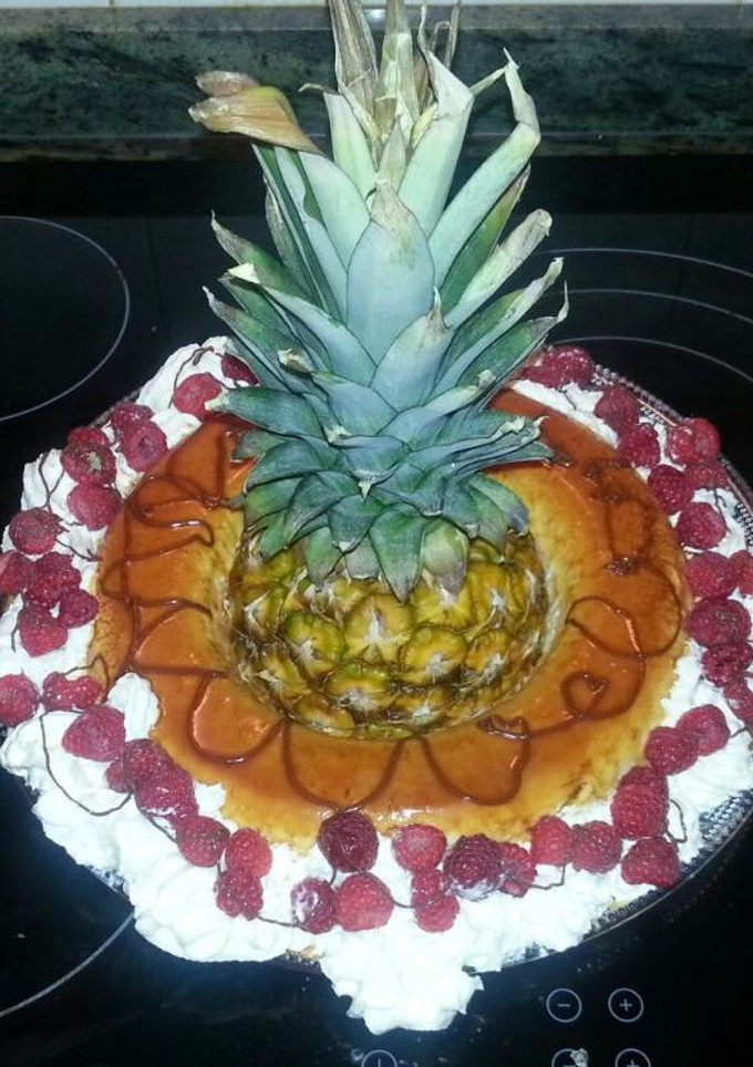 Una foto de Bavarois de piña